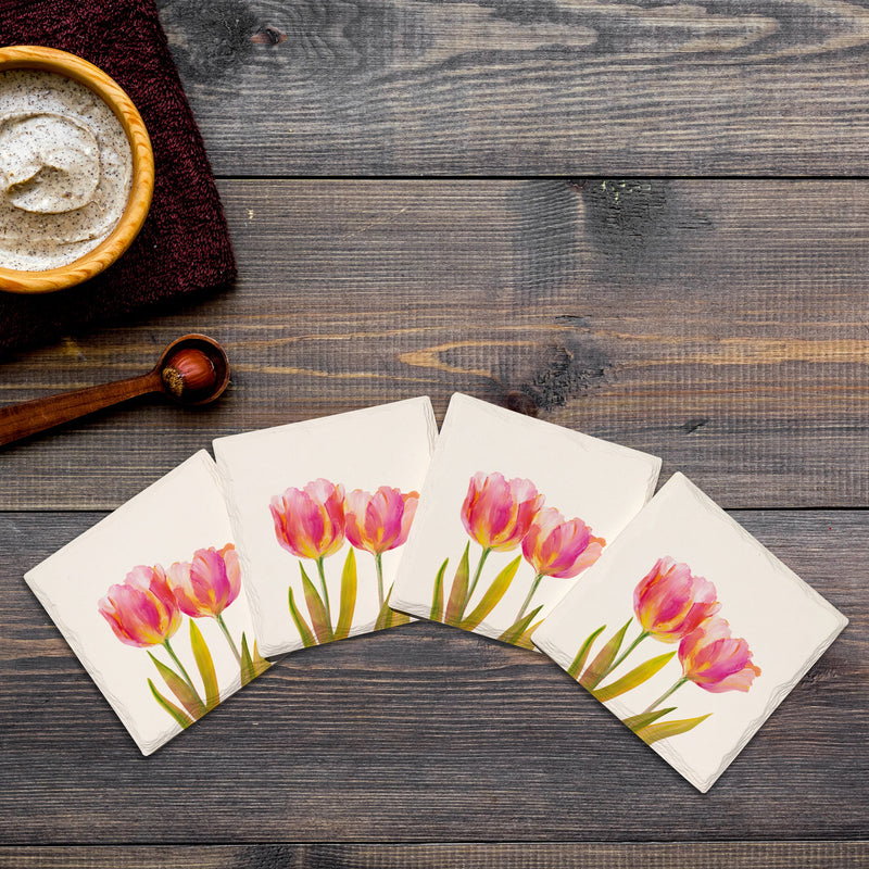 A Pair of Tulips | Drink Coaster Set