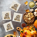 Halloween Watercolor Grave | Drink Coaster Set