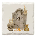 Halloween Watercolor Grave | Drink Coaster Set