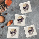 Halloween Watercolor Skull | Drink Coaster Set