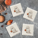 Halloween Watercolor Ghost | Drink Coaster Set