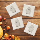 Halloween Watercolor Ghost | Drink Coaster Set