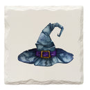 Halloween Watercolor Witch Hat | Drink Coaster Set