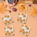Halloween Watercolor Pumpkin Pattern | Drink Coaster Set
