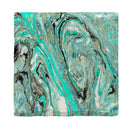 Teal Marbling | Drink Coaster Set