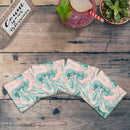Pinks & Greens Marbling |Drink Coaster Set
