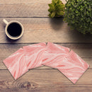 Red & White Marbling | Drink Coaster Set