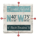 Customizable Latitude Longitude Coastal | Drink Coasters