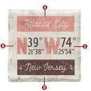 Customizable Latitude Longitude Coastal | Drink Coasters