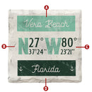 Customizable Latitude Longitude Coastal | Drink Coasters