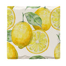 Lemon Pattern | Drink Coaster Set of 4 | Absorbent Ridged Ceramic with Cork Backing