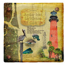 Jupiter Inlet Lighthouse, Florida Coasters | Drink Coaster Set of 4 | Absorbent Ridged Ceramic with Cork Backing