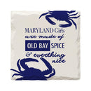 Maryland Girls Blue Crab Drink Coaster Set