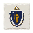 Massachusetts State Flag |Drink Coaster Set