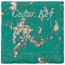 Cedar Key Map Coaster Set