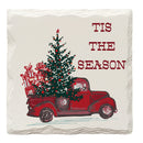 Holiday Christmas Red Truck | Drink Coaster Set