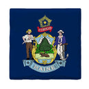 Maine State Flag |Drink Coaster Set
