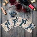 Gull Lake, Michigan Shabby Blue Map |Drink Coaster Set