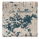 Lake Minnetonka, Minnesota Map Coasters | Drink Coaster Set of 4 | Absorbent Ridged Ceramic with Cork Backing