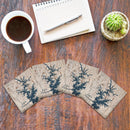 Lake Norman, North Carolina Shabby Blue Map |Drink Coaster Set