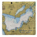 Muskegon Lake, Michigan Map |Drink Coaster Set