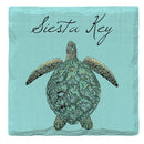 Siesta Key, Florida w/ Sea Turtle & Coordinates |Drink Coaster Set