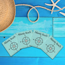 Atlantic Beach w/ Compass |Drink Coaster Set