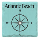 Atlantic Beach w/ Compass |Drink Coaster Set