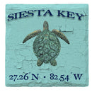 Siesta Key, Florida w/ Sea Turtle |Drink Coaster Set