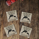 Customizable Dolphin Latitude Longitude | Drink Coasters