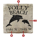 Customizable Dolphin Latitude Longitude | Drink Coasters