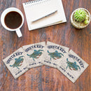 Siesta Key, Florida w/ Crab & Coordinates |Drink Coaster Set