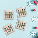 Holiday Christmas Nutcrackers | Drink Coaster Set of (4) | Absorbent Ridged Ceramic with Cork Backing