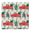 Holiday Christmas Truck Pattern | Drink Coaster Set