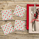 Holiday Christmas Reindeer Pattern | Drink Coaster Set