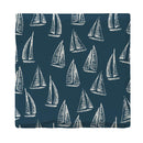 Sailboat Pattern | Drink Coaster Set of 4 | Absorbent Ridged Ceramic with Cork Backing
