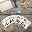 I Love You A Latte Drink Coaster Set
