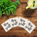 Hey Y'all Drink Coaster Set