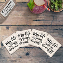 My Life Is Going Downhill Drink Coaster Set