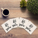 Let It Snow Drink Coaster Set