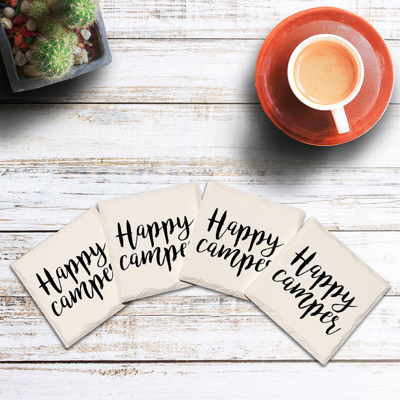 Happy Camper Drink Coaster Set