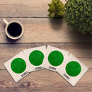 Green Circle Symbol | Drink Coaster Set