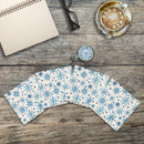 Winter Snowflakes | Drink Coaster Set of 4 | Absorbent Ridged Ceramic with Cork Backing