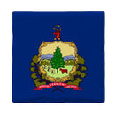 Vermont State Flag | Drink Coaster Set of 4 | Absorbent Ridged Ceramic with Cork Backing