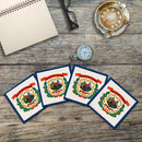 West Virginia State Flag | Drink Coaster Set