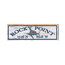 Rocky Point Shabby Wooden Sign  | Wall Art Print on Real Wood