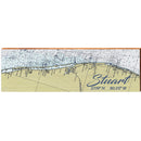 Stuart, Florida Latitude Longitude Wooden Sign | Wall Art Print on Real Wood