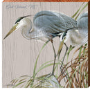 Oak Island, NC Herons | Wall Art Print on Real Wood | Artist: Art Lamay