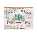 Cook Forest Christmas Trees | Wall Art Print on Real Wood