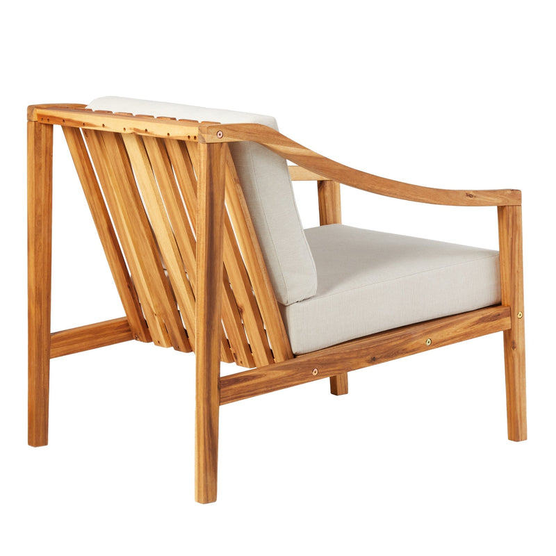 Cologne Modern Solid Wood Outdoor Lounge Chair